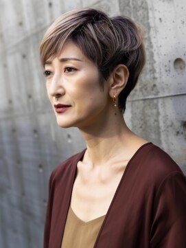 アルトリスト(Altruist Aging×HAIR&SPA) ☆イメチェンピンクベージュアンブレラカラー前髪クールショート