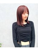 オレンジベージュヘア