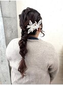 大宮/大宮美容室/韓国/サイドバング/ヘアセット/編みおろし