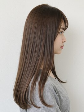ハナレ(hanare) ナチュラルストレート/エアストレート/カーキアッシュ/美髪/清須