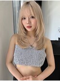 ハイトーンホワイトブロンド× 韓国レイヤーレイヤー