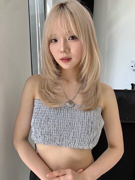 ユーフォリア 新宿店(Euphoria) ハイトーンホワイトブロンド× 韓国レイヤーレイヤー