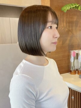 ロンド ボーイ 表参道(Lond BOY) ボブ/タッセルボブ/顔周り/前髪/オリーブベージュ/表参道/原宿