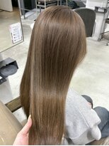 ヘアー アイス 御器所本店(HAIR ICI)&nbsp;ブリーチなしダブルカラー明るめベージュカラーツヤ髪ストレート