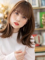 カバーヘア ブリス 北浦和(COVER HAIR bliss)&nbsp;外ハネミディアムレイヤーウォームベージュc8北浦和20代30代40代