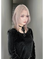 サイ(sai)&nbsp;xカット/ホワイトグレージュ/レイヤーカット/チェリーブラウン