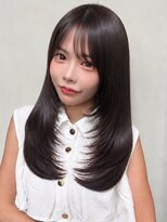 ミンクス 銀座店(MINX)&nbsp;【加茂】ダークパープルナチュラルショートミルクブラウン