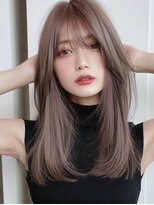 ロッソ 大橋店(Rosso)&nbsp;モーヴベージュの軽やかレイヤー【大橋】