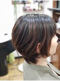 ハイライトショートボブ