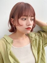 【GARDEN荒井夏海】大人可愛いレイヤーロブ×ピンクベージュ