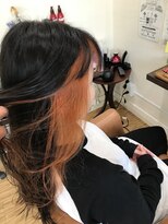 カナオア ヘアーデザイン(kanaoa hair design)&nbsp;オレンジインナーカラー