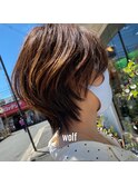 ショートウルフレイヤー くびれ 丸み ひし形 10代20代30代