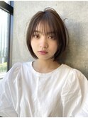 前髪あり小顔ミニボブ20代30代40代【AIN.表参道】川原大地