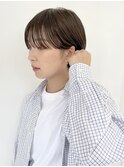 大人ショートボブ丸みショートカットマッシュショート前髪あり