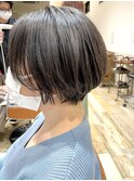 小顔効果あり大人ショートボブスタイル☆