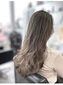 地毛ハイライト ホワイトミルクティー/20代30代40代50代