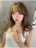 フェイスフレーミングカラー♪　前髪あり　レイヤーロング♪