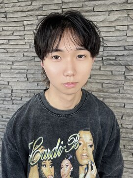 ハイバレーヘアーメゾン(HIGH VALLEY HAIRMAISON) メンズソフトスパイラル波巻きMIXウルフ韓国男子襟足カラー