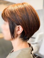 アトリエアルシュ(atelier ARCHE)&nbsp;天然ヘナ染め,ナチュラルボブ,ミニボブ,ショートヘア,ハナヘナ