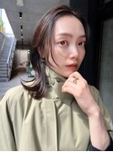 大人くびレイヤー　長め前髪　透明感カラー