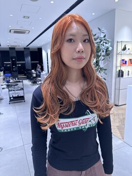 ステア ケース(stair case) カッパーオレンジ　ハイライトローライト入り