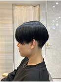 《SYUYA》刈り上げマッシュ/アッシュブラック/カルマパーマ