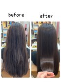 髪質改善縮毛矯正『髪にドラマを』ビフォーアフター