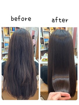ヘアリゾート リノ(Hair resort Lino) 髪質改善縮毛矯正『髪にドラマを』ビフォーアフター