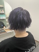 テーラヘアー 板橋店(TELA HAIR)&nbsp;全方位刈り上げボブ×ブルーバイオレットハイライト♪