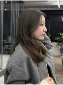 オリーブベージュ×レイヤーカット