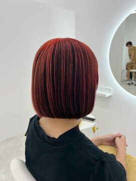 タッセルボブ/アンブレラカラー/ボブ/髪質改善/インナーカラー