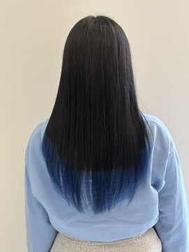 挑戦しやすいハイトーン！！ブルーエンドカラー