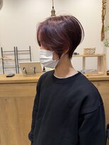 コヨミ バイ ルスカ(coyomi. by ruska)&nbsp;福原　ショートヘア×チェリーレッド