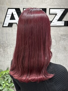 オルズ 渋谷(ALLZ) チェリーピンクダブルカラーハイトーンケアブリーチケアカラー