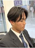 ニュアンスパーマ/フェザーパーマ/センターパート/藤沢美容院
