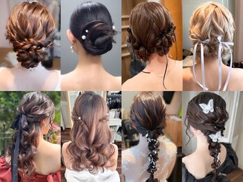ヘアメイク専門店Pradera TOKYO 赤坂 ヘアセット/着付け/前撮り【9月OPEN(予定)】の写真/【”1日中自分史上最高可愛い”が続く】ヘアセットのプロが叶える崩れにくく写真映え◎華やかヘアセット♪