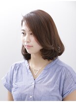 アロン(alon) ラベンダーピンク×アンニュイ大人ミディフレンチボブ/大崎