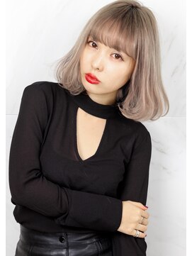 ヘアサロン ガリカ 表参道(hair salon Gallica) 『 BOB ×プラチナグレージュ』☆ミルクティーカラー