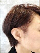 マニス(manis) 刈り上げショート透明感チョコレートブラウンブリーチなしカラー