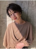 大人可愛い小顔ナチュラルショートボブ