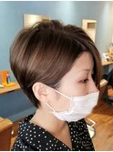 【hair resort MAHANA平岩】コンパクトショート×ハイライト