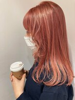 アリーズ シブヤ(ALLYS shibuya)&nbsp;春カラー オレンジカラー ピンクカラー 透け感 ハイトーン