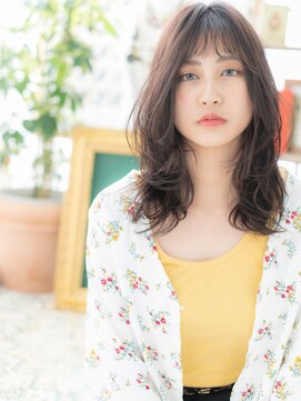 カバーヘア イヴ 戸頭店(COVER HAIR EVE) バレイヤージュ抜け感くせ毛風くびれカールa戸頭20代30代40代