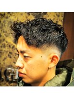 ヒロギンザ 浜松町店(HIRO GINZA)&nbsp;[hiro ginza]アップバングフェード×ツイストパーマ　浜松町