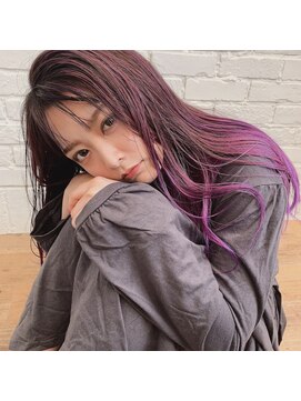 ヘアーアンドエステティック アイビジン 四日市店(Hair&Esthetic I BiJiN) パープルグラデーション
