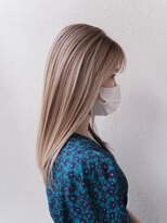 デビュー ヘアーメイク&nbsp;ロングストレート　ミルクティーベージュ