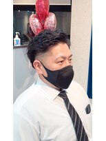 アミーコ(Amico)&nbsp;ツーブロック刈り上げフェード七三オールバックラルフカール