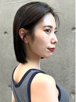 ロンド 銀座(Lond)&nbsp;【Noa】小顔ネビージュ黒髪秋色透明感カラーワンレンボブルフ