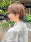 #ハンサムマッシュショート #ベージュカラー