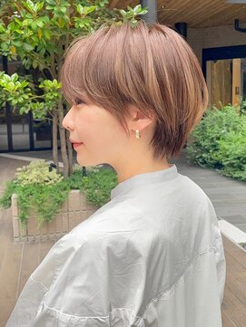 ジアン バイ ミルボン 西宮ガーデンズプラス(GIEN by milbon) #ハンサムマッシュショート #ベージュカラー